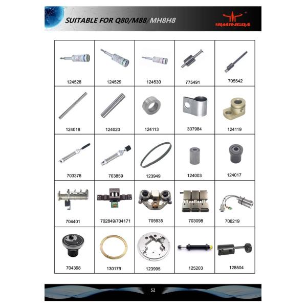 124018+124017 Batch Of Bushing + Conical PN 775492 Q80 Cutter Machine Parts