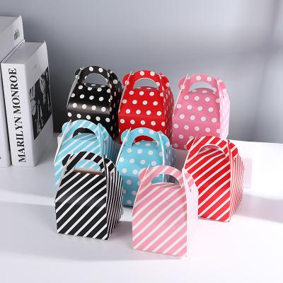 Custom Polka Dot Kraft Paper Folding Gift Box