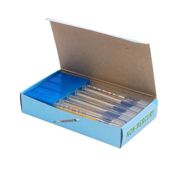 Medical Red Liquid Glass Armpit Rectal Oral Thermometer with Customized OEM Support