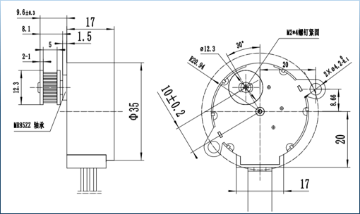 35BYJ46 Mini Geared Stepper Motors 12V Stepper Gearmotors For Home Appliance