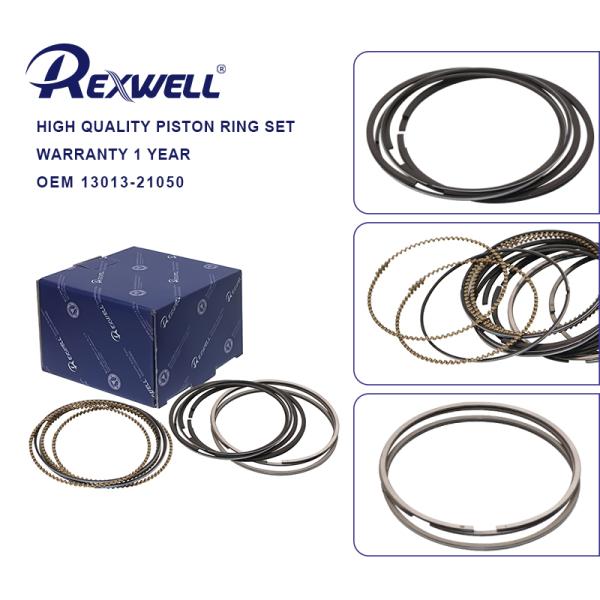 New Custom Engine Parts 1NZ 2NZ 0.50-020 (1.2x1.2x2.0 75.00MM) 13011-21050 13013-21050 Piston Rings For Toyota Corolla Yaris 1.3 1.5L