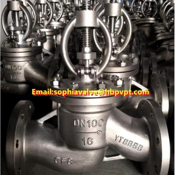 Stainless steel CF8 ANSI DIN globe valve