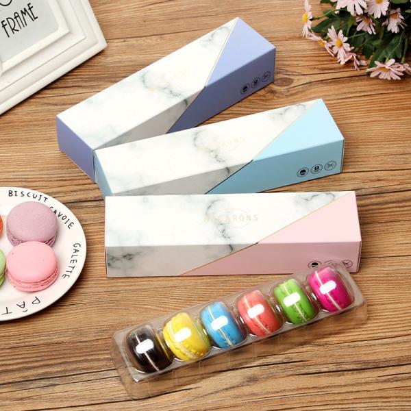 Caixa colorida da gaveta do cartão da embalagem de Macaron, empacotamento de alimento amigável de Eco