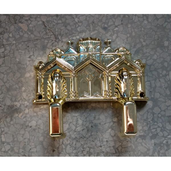 El oro que hacía frente a piezas plásticas del ataúd modificó los 84cm los x 56cm los x 35cm para requisitos particulares con el modelo de la catedral