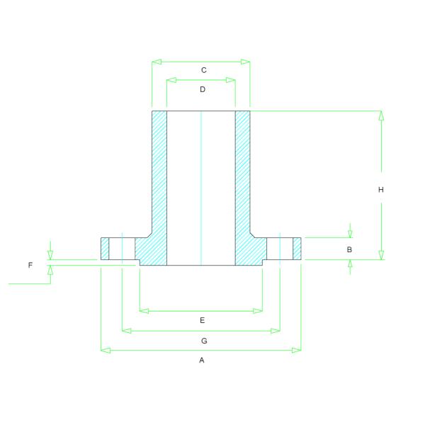 ASTM A182 304L LWN Duplex Stainless Steel Flanges RF 150# ½