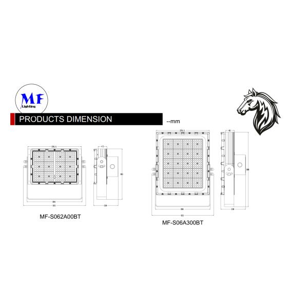 5 лет гарантии 3000K/4000K/5000K/6000K светодиодный светодиодный свет Ik08 300W IP66 водонепроницаемый для аэропортов