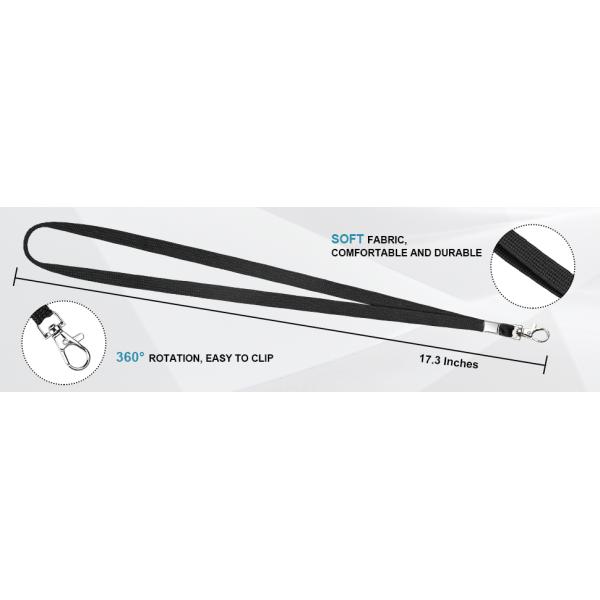 Pack Clear ID Badge Holder With Lanyard Black Lanyards With Vertical Waterproof ID Badge Holder For Office, School, Travel