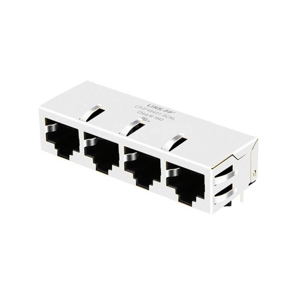 LPJF46401-9CNL 100 ベースT イーサネット RJ45 1x4 ジャック タブダウン