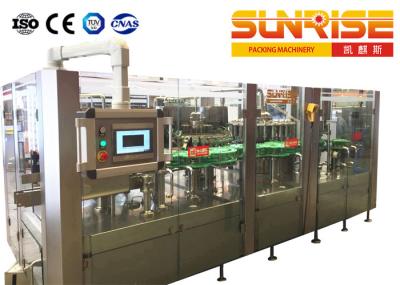 4 em 1 enchimento da garrafa de vidro, 6000b/h Juice Bottle Packing Machine