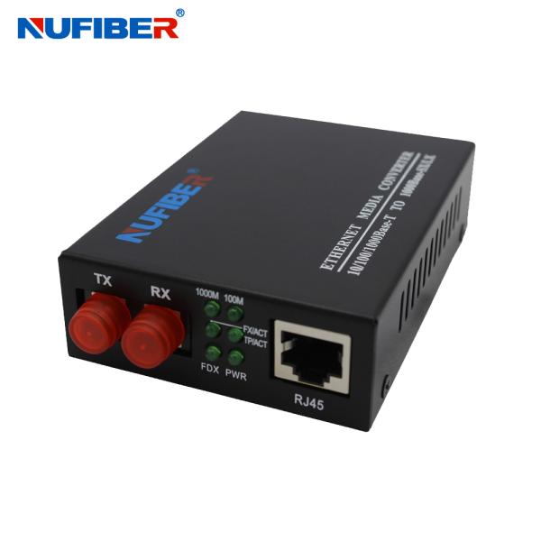Gigabit FC Connector Fiber Media Converter 1000M FC to 10 / 100 / 1000M UTP Port