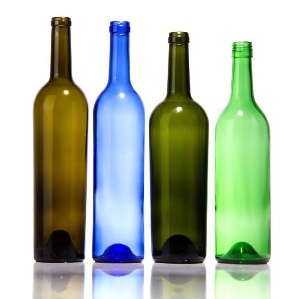Tequila Custom Empty Round 500ml 750ml Clear Frosted Glass Red Wine Bottle with Seal Caps