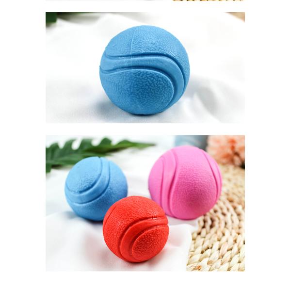 Teeth Cleaning Playing Training Ball for Dogs Natural TPR Foam Durable Indestructible Blue/Red/Pink