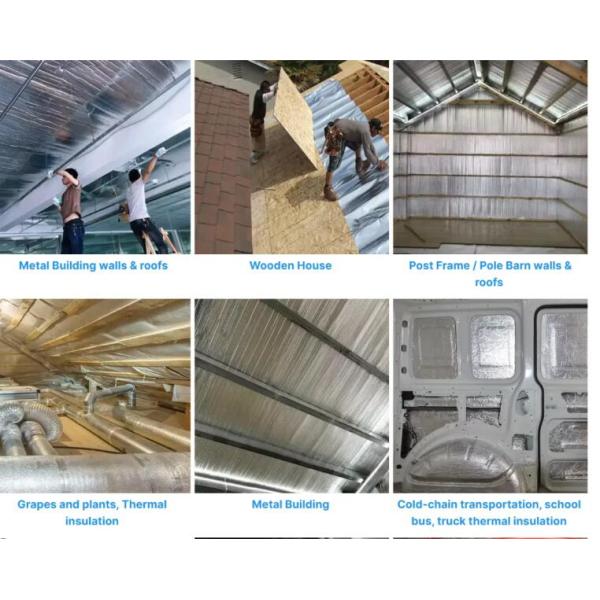 Одно- или двойная отражающая ткань из алюминиевой фольги с поддержкой