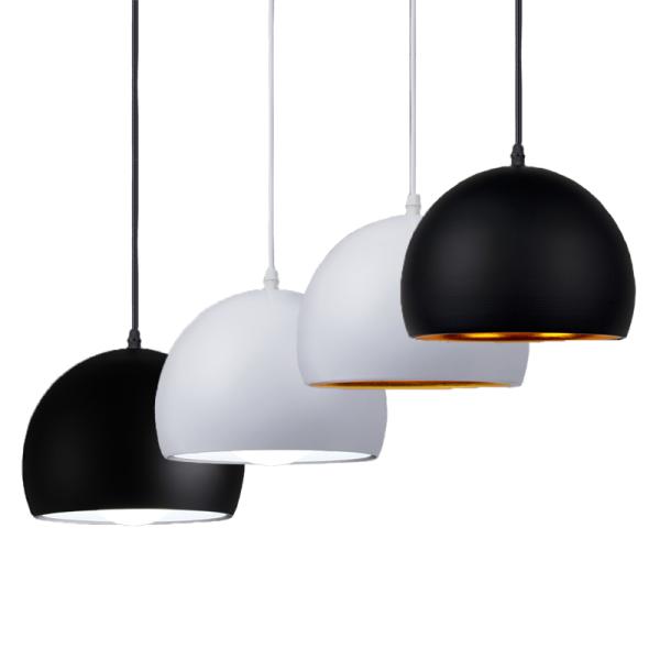 Simple ball Pendant lights 20cm 25cm decorative E27 lamps Restaurant White black pendant lamp(WH-VP-96)