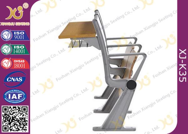 University Steel Book Holder Lecture Room Seating With Writing Desk
