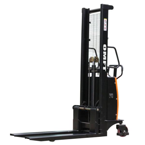 1.0 T Battery Charger Free Electric Hydraulic Pallet Stacker Semi Electric Pallet Stacker Self Load Unload