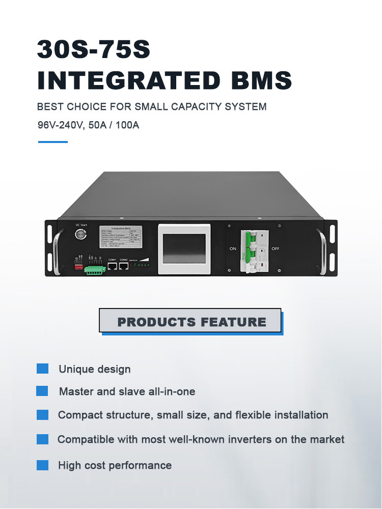 Интегрированный BMS 38S121.6V 100A Литийный BMS Lifepo4 BMS Для UPS BESS Солнечный ESS Высоковольтные литийные батареи