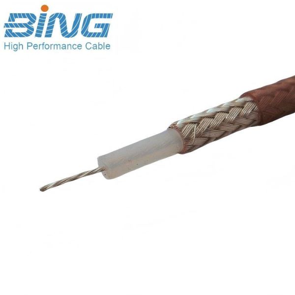 RG141 Coaxial Cable M17/71 50 Ohm MIL-DTL-17 Compliant RF Cable with Fiberglass Jacket