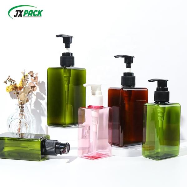 Empty Cosmetics Container 280ml Shampoo PET Bottles For Shower Gel Press Lotion