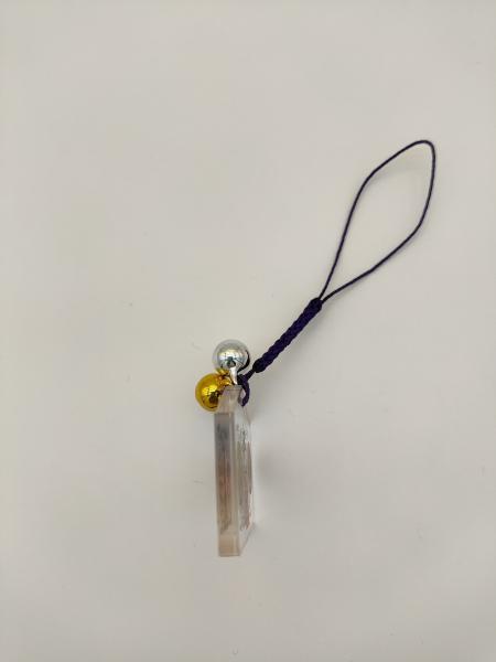 Offset printing die cut acrylic keychains , bell Acrylic Disk Keychain