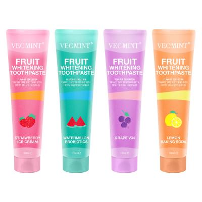 New Arrival Fruit Whitening Colorful Toothpaste 100ml