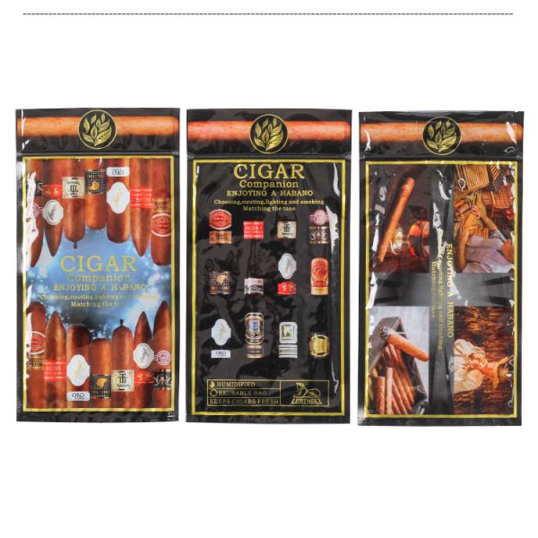 10 Colors Resealable Ziplock 4 Cigar Humidor Bags