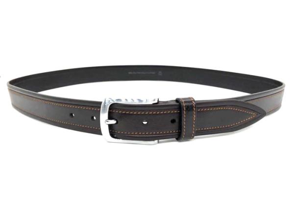 Orginal Male Leather Dress Belt 3.5cm Width Single Prong Buckle Corrosion Resistance