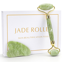 Face Massage Milk Jade Roller and Guasha Set Box Customized Customized Logo for Face