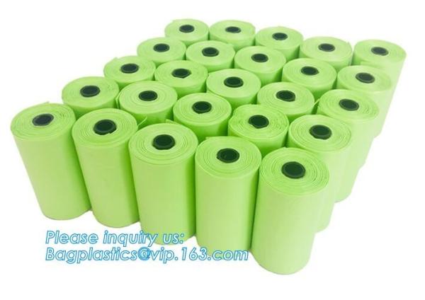 LED Flashlight Dog Waste Bag Dispenser Holder with Pet Waste Bag Poop Roll Bags, BPI ASTM D6400 EN13432 Approval Customi