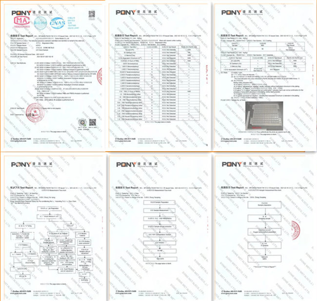 Dome Metals Co., Ltd. Сертификации