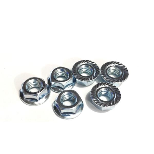 China Manufacturer ISO 4161 Metric Hex Flange Nuts Plain or Zinc Coated