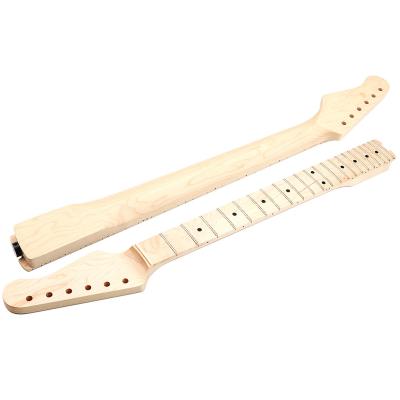 Satin Finish Maple Wood Guitar Neck Seis Cordas ST Guitarras Elétricas Neck Substituição