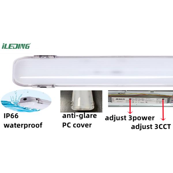 120-277V/120-347V 60W 4FT Led Vapor Tight Tri Proof Light Fixture for Car Parking Lot