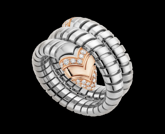   three color  ring in 18 kt  yellow gold or white gold