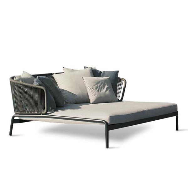 Garden Set Leisure Design Sea Beach Rope Furniture Outdoor Webbing Weaving Daybed for Pool