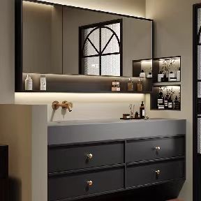 Custom Designed Modern Waterproof Bathroom Vanity with Sturdy Materials