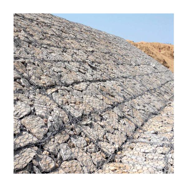 Marine and Seawall Protection Galvanized 2x1x1m Gabion Wall Basket Mattress Cage 60x80mm