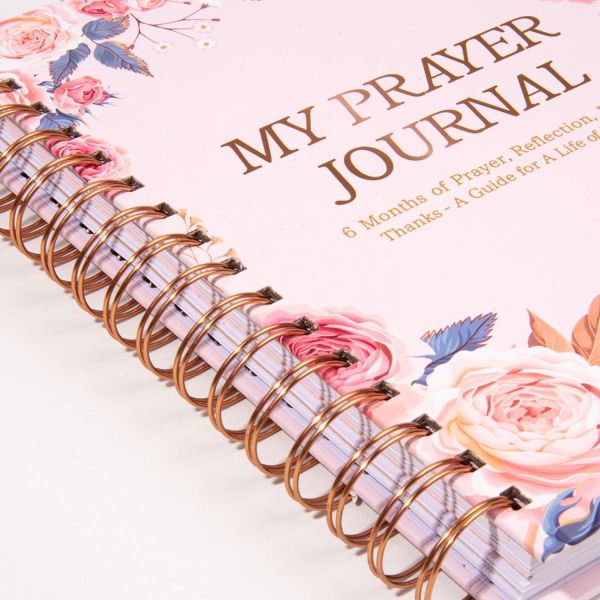 Custom Design Prayer Journal Hardcover Planner Spiral Agenda Notebook Gratitude Diary Journal