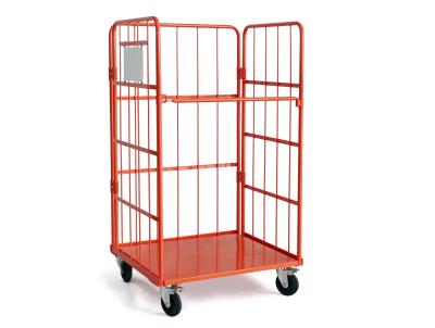 High Gloss 6.0mm Wire 50*100 Mesh Roll Container Trolley
