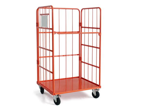 High Gloss 6.0mm Wire 50*100 Mesh Roll Container Trolley