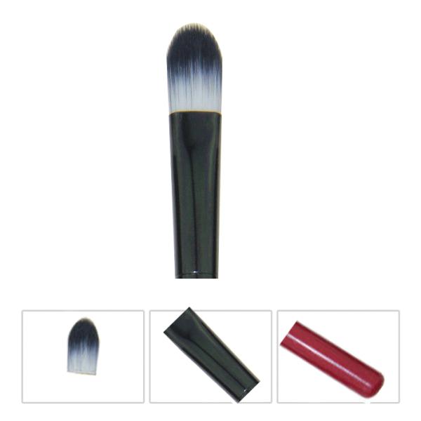 Nylon Hair Concealer Blending Brush With Red Wood Handle And Black Ferrule