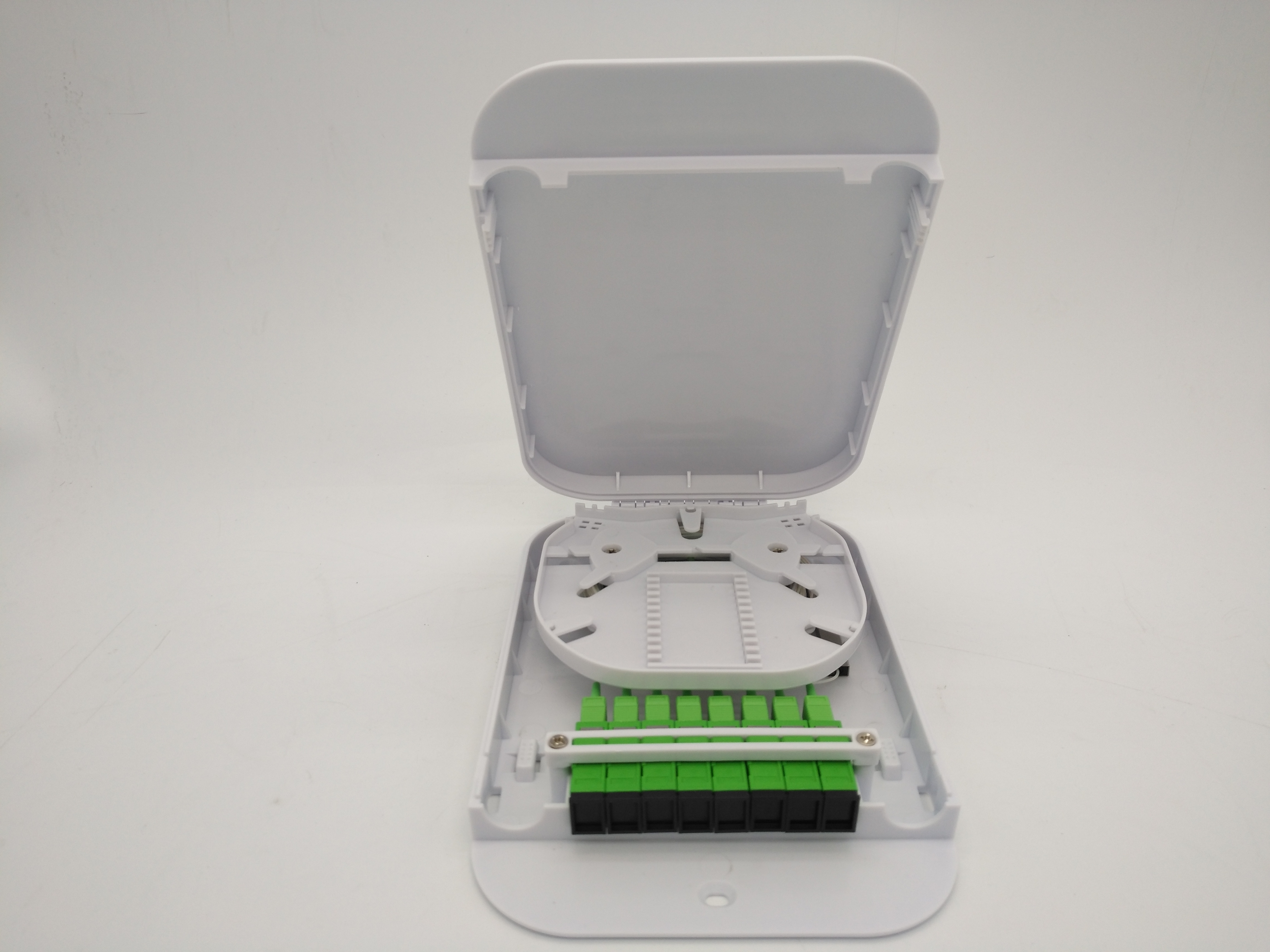 FTTH Внутренний оптический терминал 8 портов Кассетный модуль 1 * 8 Мини PLC Splitter Box