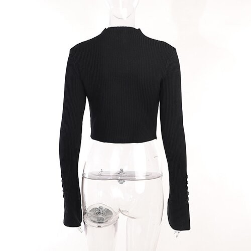 OEM maufactory Pure color street sweater farbic female slim turtlenecks long sleeve warm and base short casual wild top
