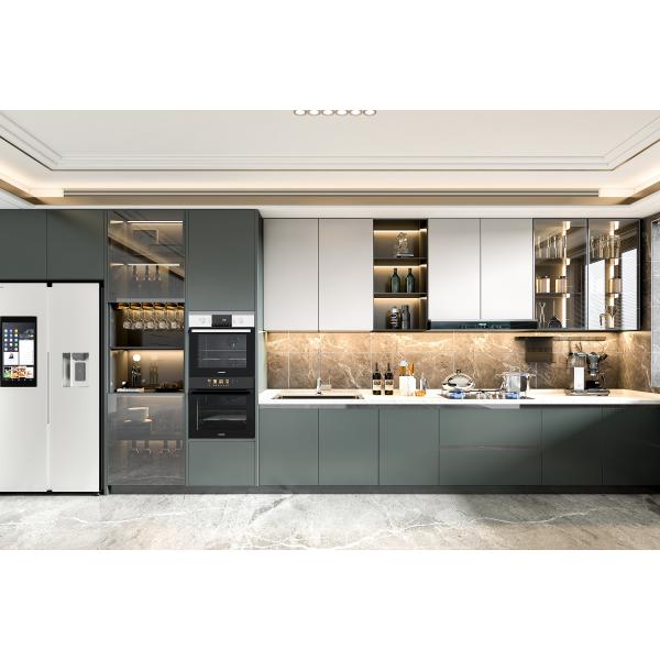 Modular Kitchen Cabinets MDF Plywood Custom Sizes