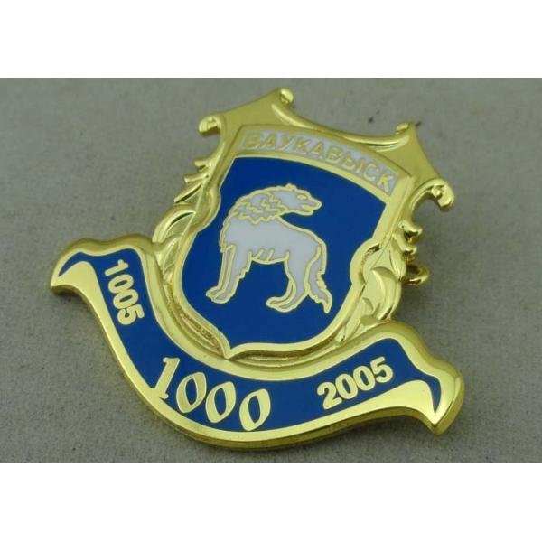 Small Safety Colorful Hard Enamel Pin , 2 mm Thickness Silver Plating