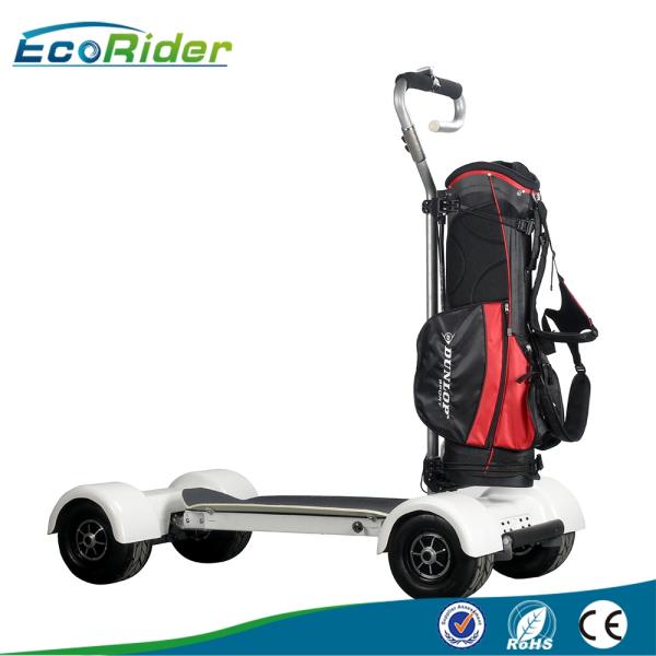 EcoRider Four Wheel Electric Golf Scooter Skateboard Cart with Ajustable Handle