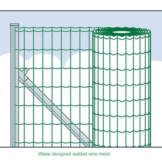 Pvc Coated Galvanized Weld Wire Fence 10guage Square Hole Shape