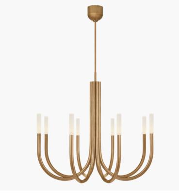 Rousseau Medium Chandelier 110-240V Voltage Custom Chandelier with Brass Glass Or Crystal