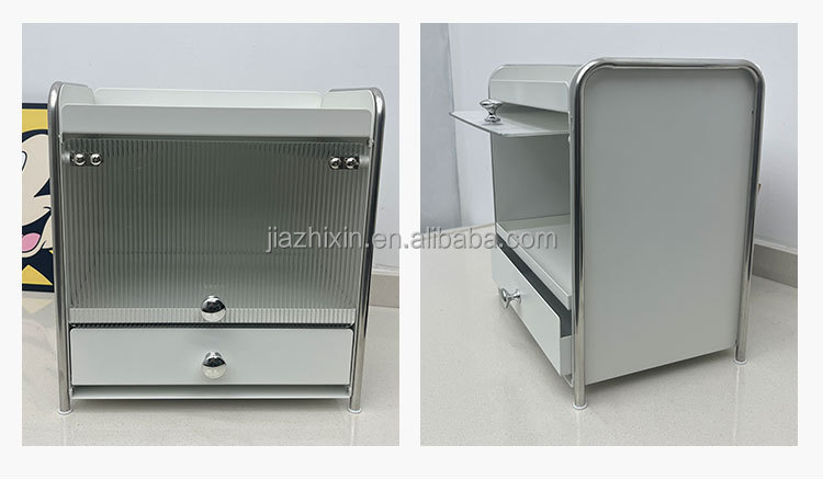 Pull-out 3 Tier Cosmetic Storage Box with Dust-proof Cabinet Door Kitchen Spice Jar Rack Coffee Capsule Drawer Desktop Organizer