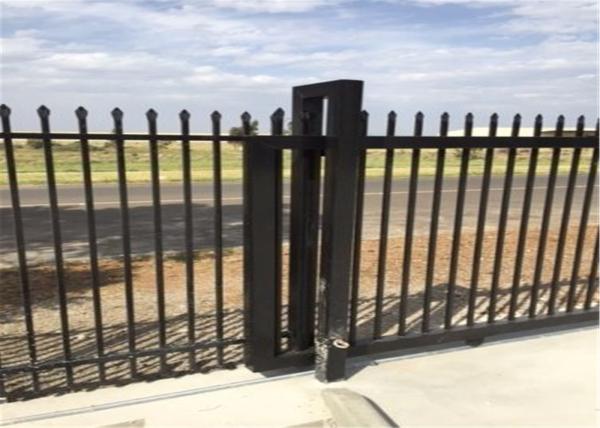 2100mm*2400mm security garrison fencing panels rail 40mm*40mm x 1.60mm thick flat square top